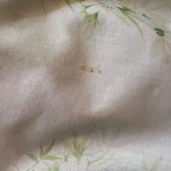 Vintage Springmaid Wondercale King Size Flat Sheet Daisy Floral Pattern No Iron - Picture 7 of 8